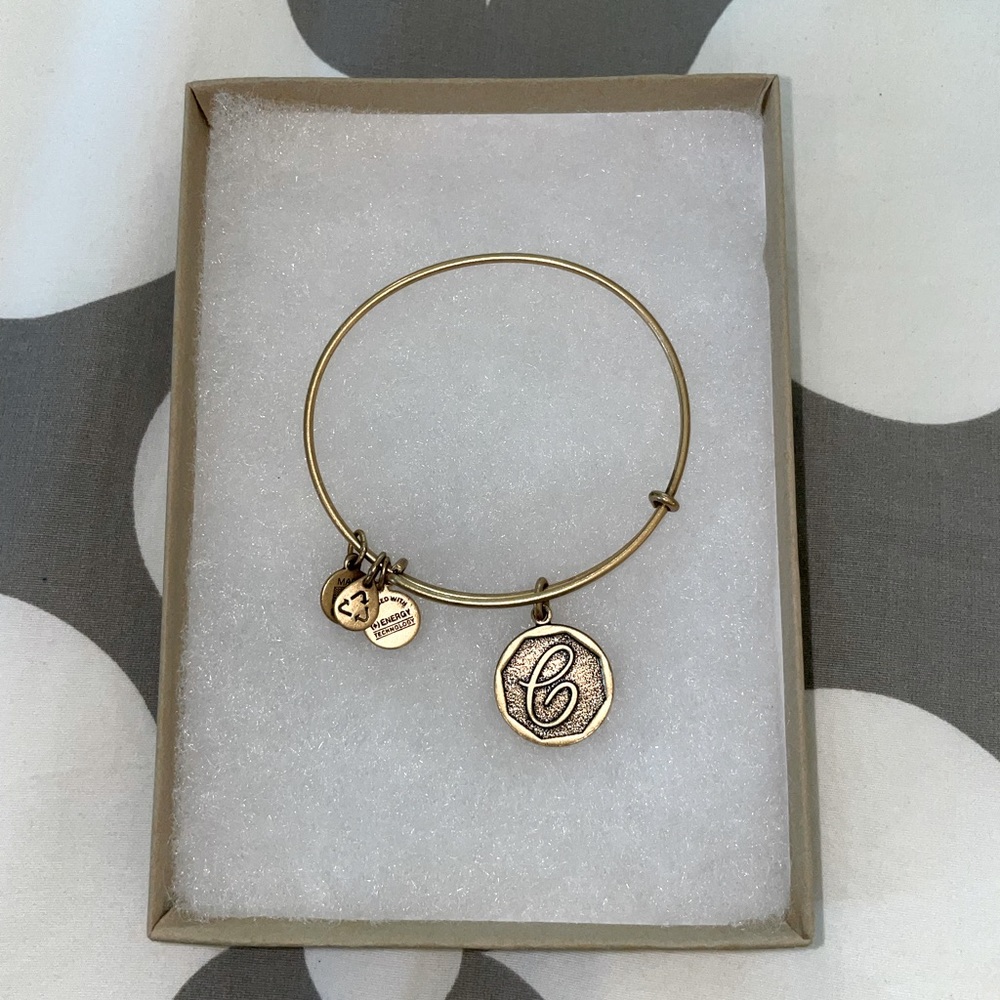 Alex + Ani “C” Charm Bangle Bracelet